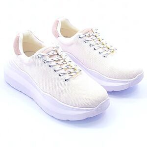 NWT Rebecca Minkoff Kelly White Women Lace Up Leather Plain Casual Shoes Sz 8